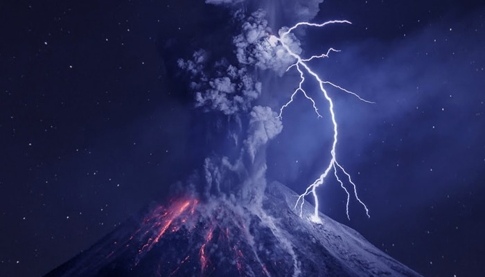 soñar con volcán en erupción